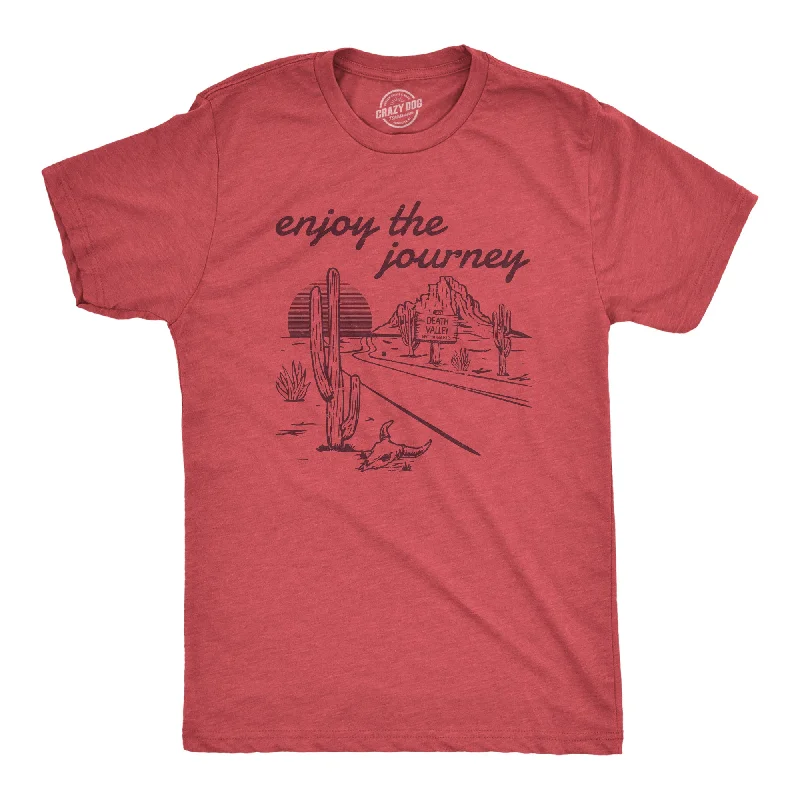 men's shirts with playful prints for laid-back style-Enjoy The Journey Men's T Shirt