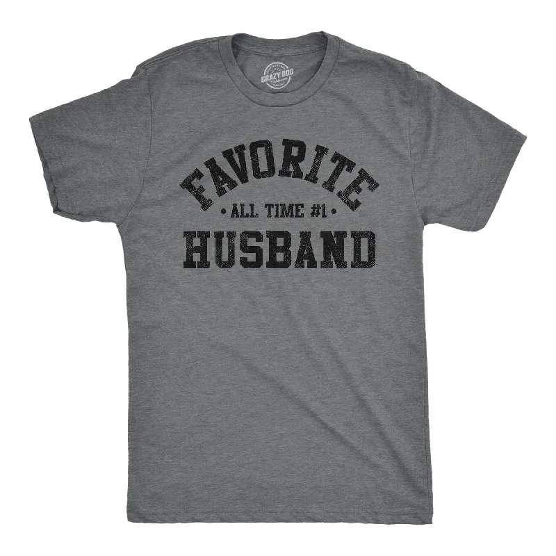 men's shirts for casual days at the office-Favorite All Time Husband Men's T Shirt