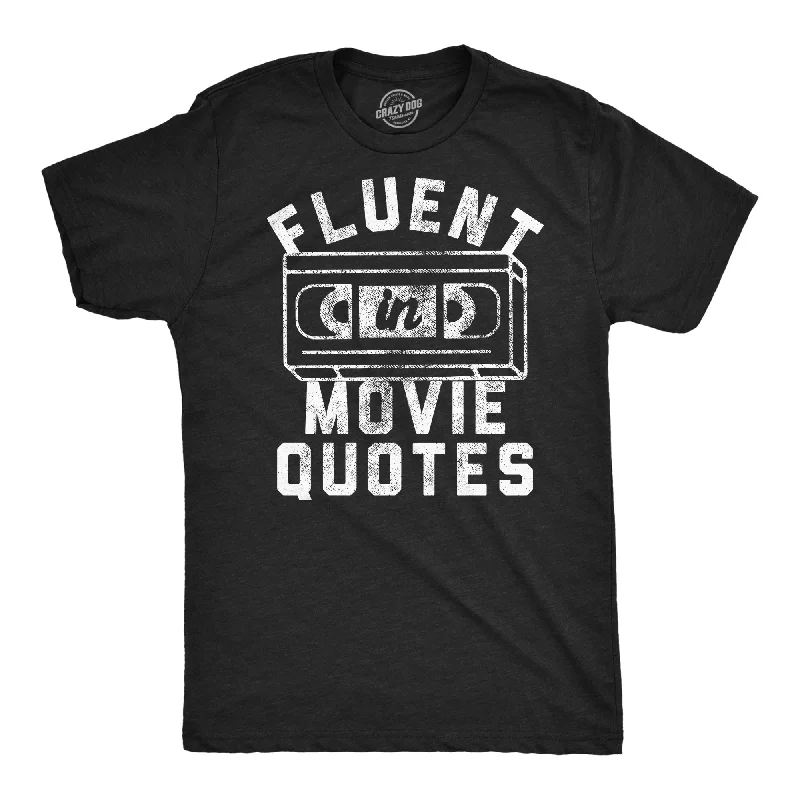 men's shirts with bold and modern patterns-Fluent In Movie Quotes Men's T Shirt