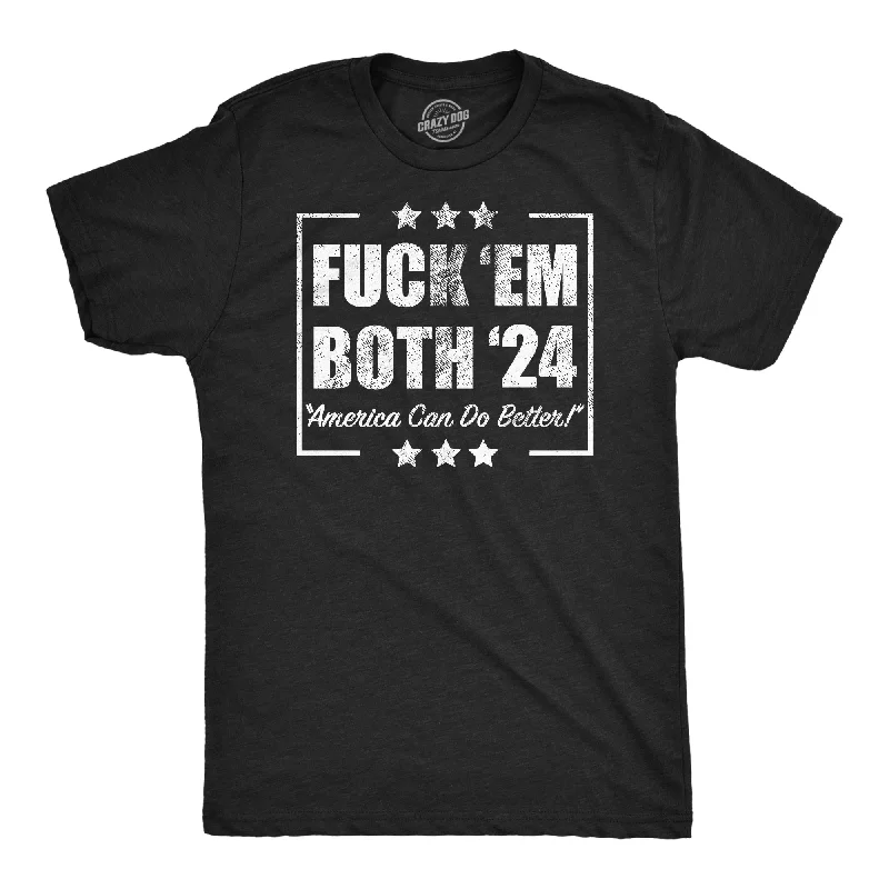 men's shirts for stylish and comfortable office attire-Fuck Em Both 24 Men's T Shirt