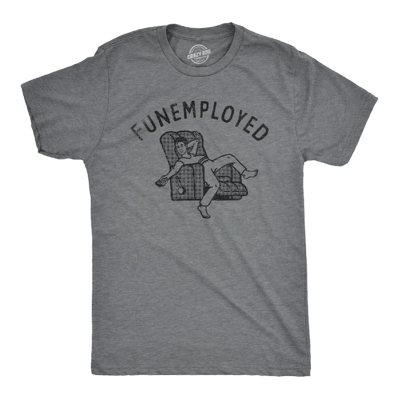 men's shirts with contrasting designs for visual interest-Funemployed Men's T Shirt