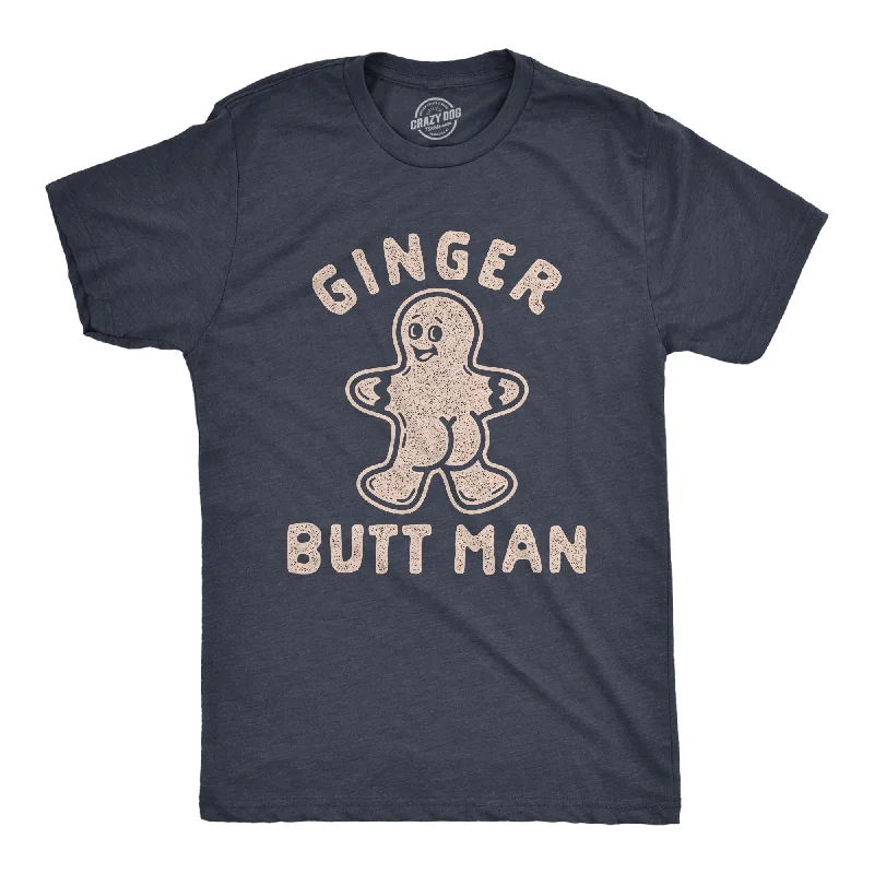 men's shirts with warm hues for fall-Ginger Butt Man Men's T Shirt