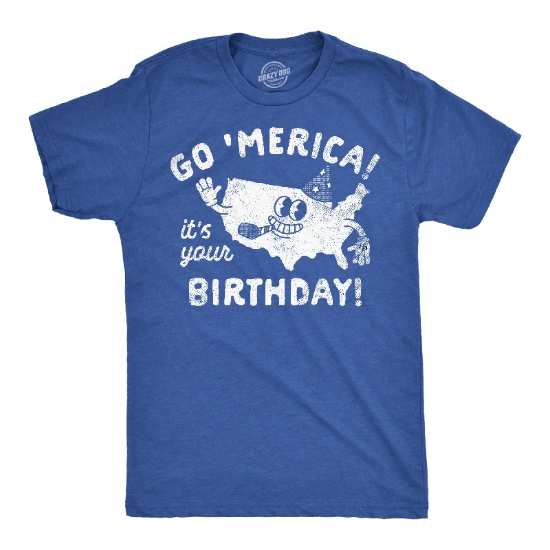 men's shirts with custom fits for comfort-Go Merica Its Your Birthday Men's T Shirt