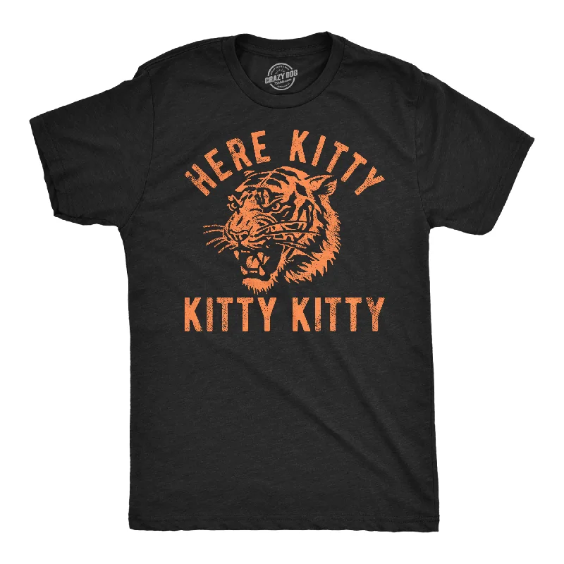 men's shirts for relaxed evenings out-Here Kitty Kitty Kitty Men's T Shirt