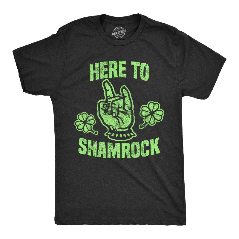 men's shirts with intricate stitching and details-Here To Shamrock Men's T Shirt