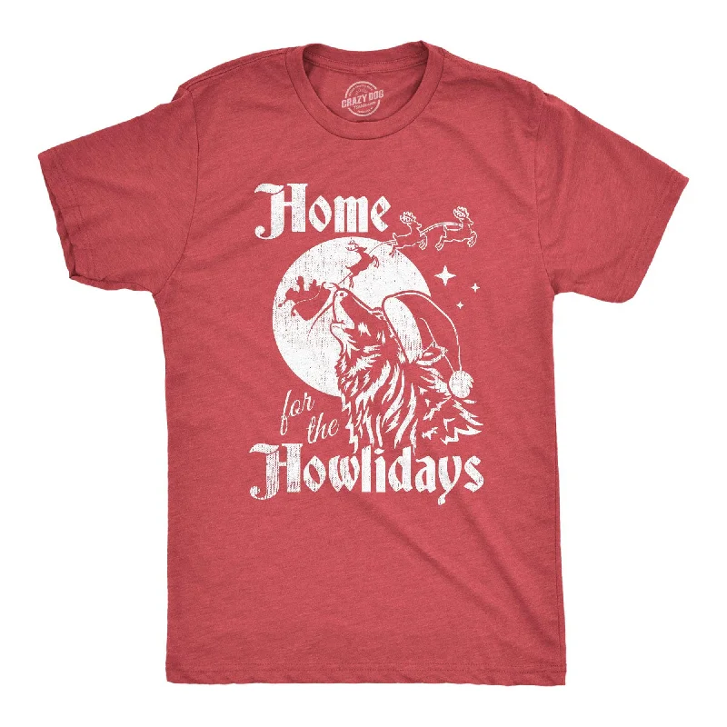 men's shirts with custom fits for comfort-Home For The Howlidays Men's T Shirt