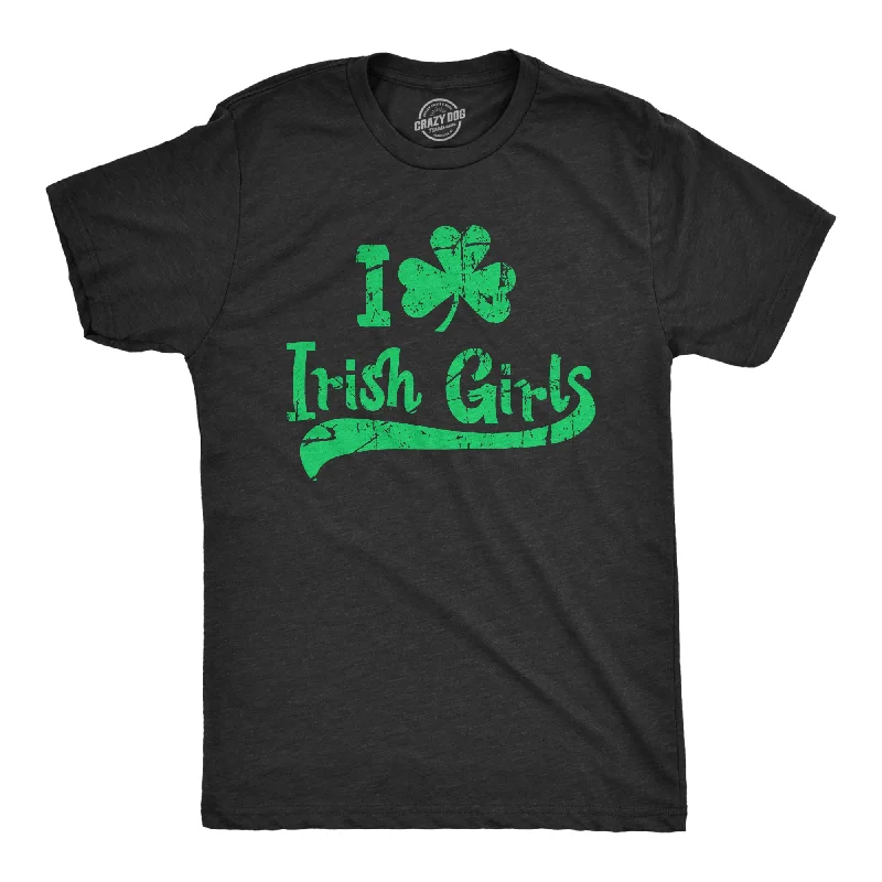 men's shirts with fine details for elegant looks-I Clover Irish Girls Men's T Shirt