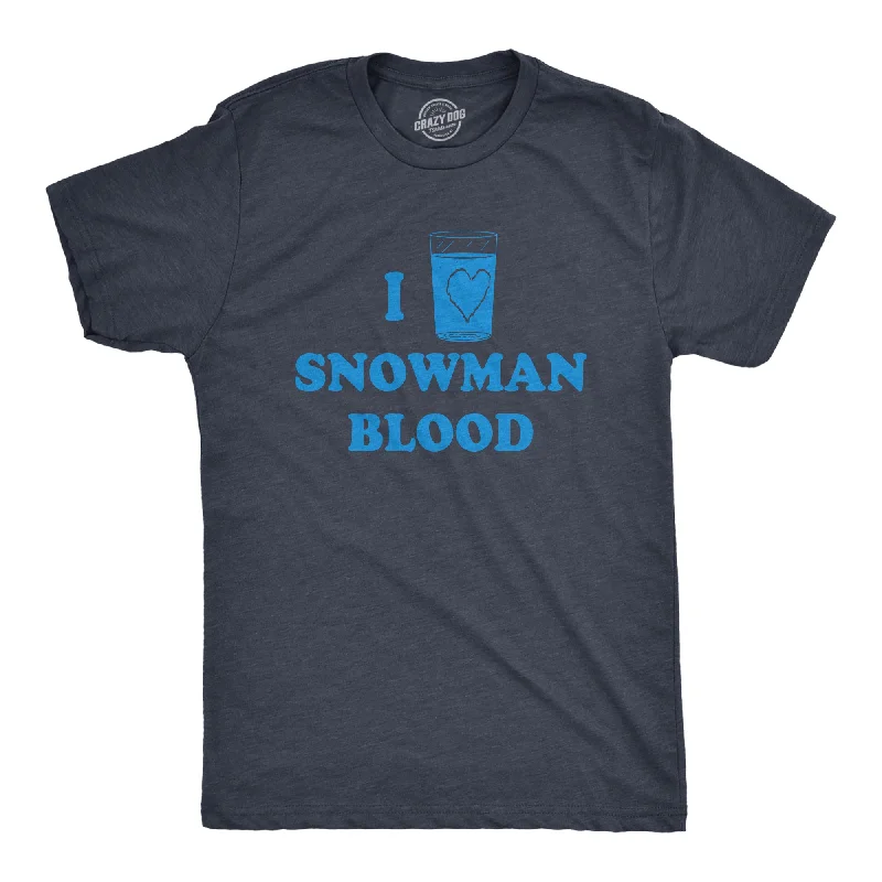 men's shirts with contemporary prints for modern men-I Love Snowman Blood Men's T Shirt