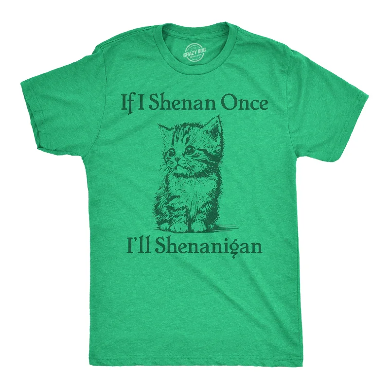 men's shirts for summer street style-If I Shenan Once Ill Shenangian Men's T Shirt