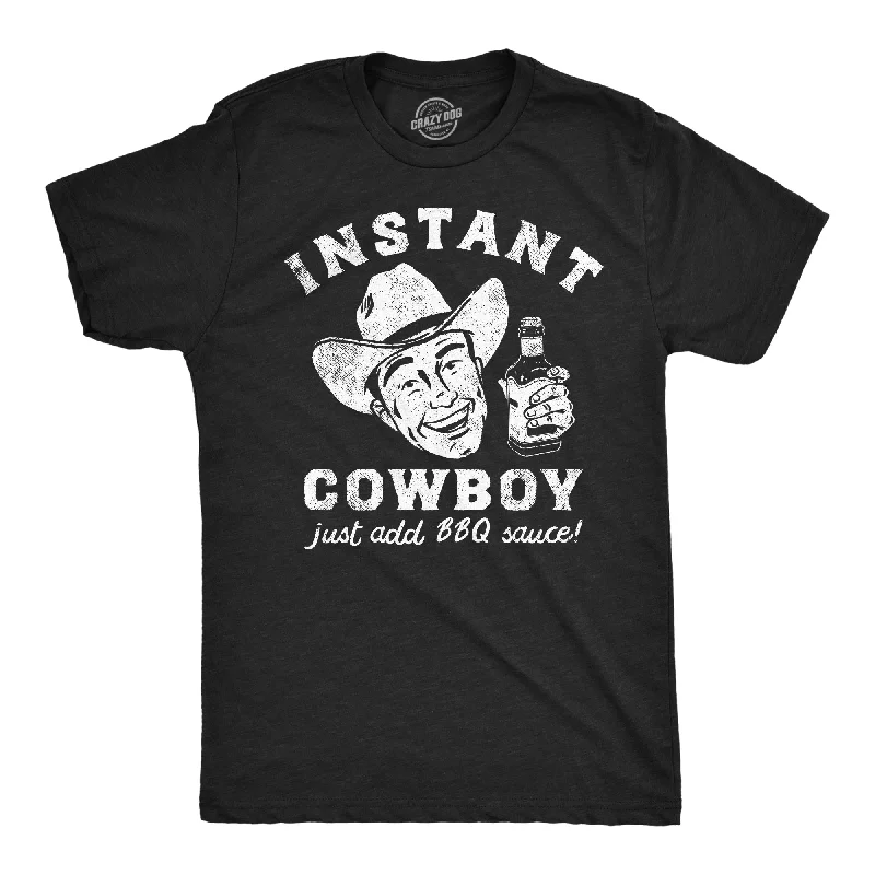 men's shirts with rich, luxurious finishes-Instant Cowboy BBQ Men's T Shirt