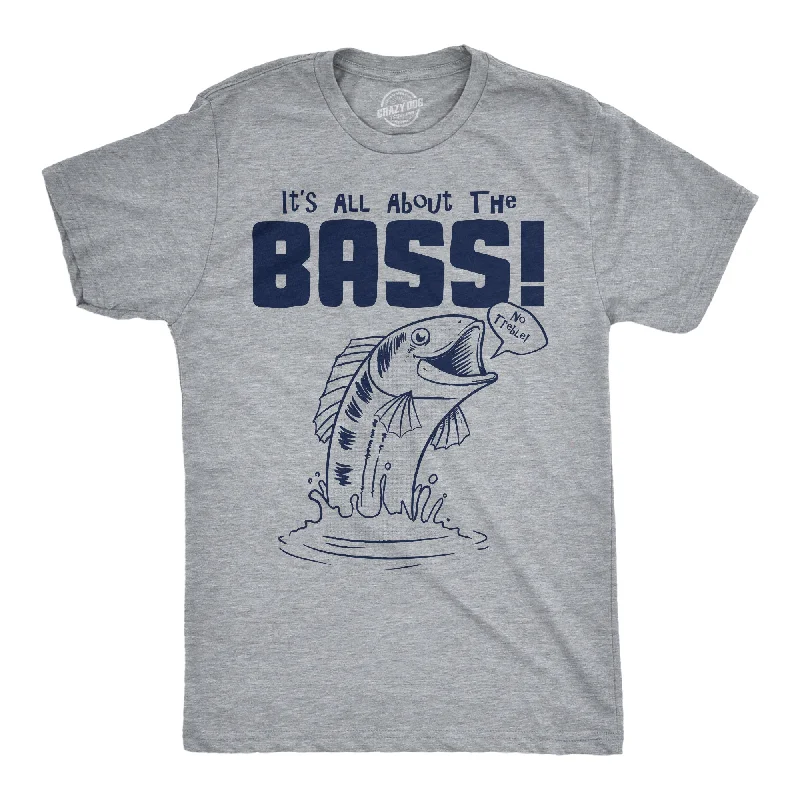 men's shirts for business-casual office wear-Its All About The Bass Men's T Shirt