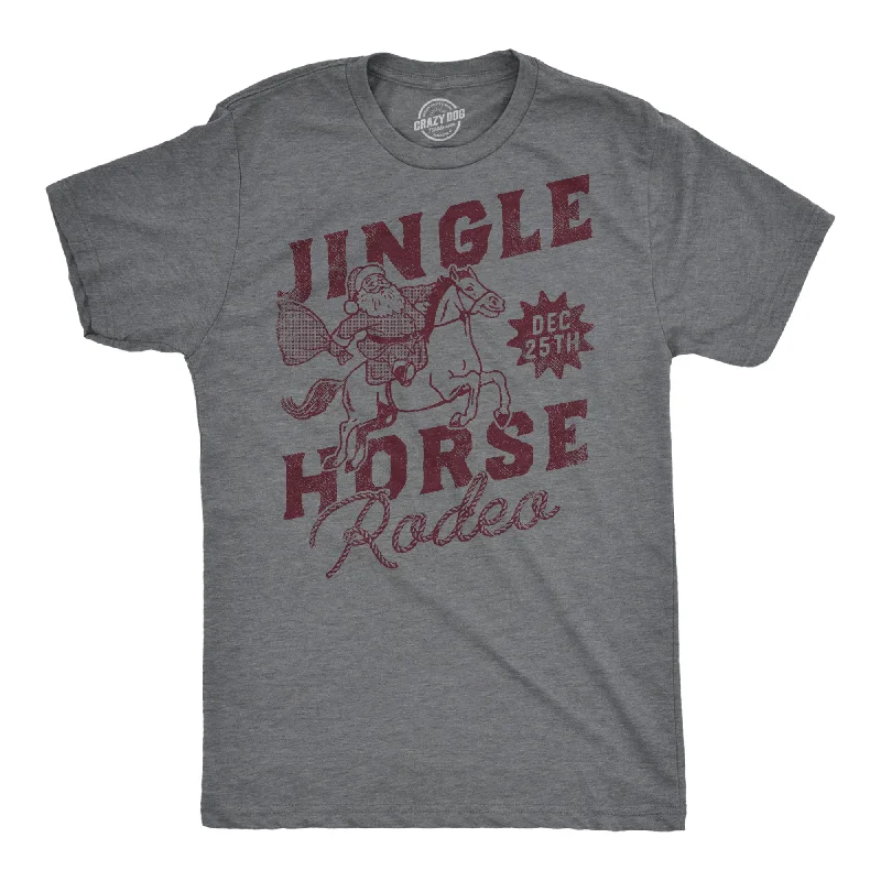 men's shirts with soft and light fabrics for summer-Jingle Horse Rodeo Men's T Shirt