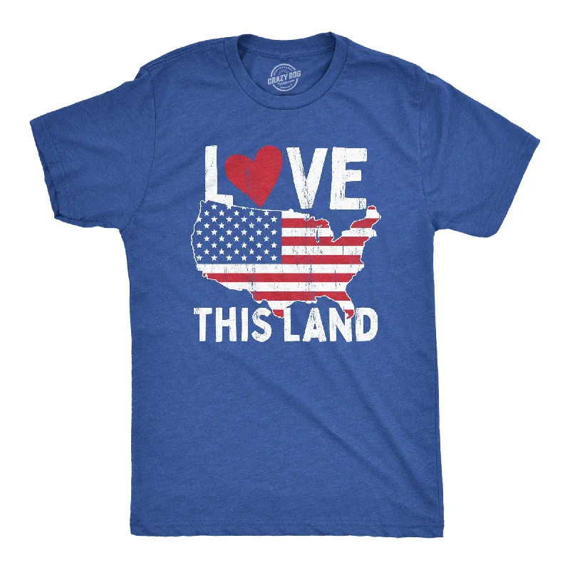 men's shirts with long sleeves for fall and winter-Love This Land Men's T Shirt