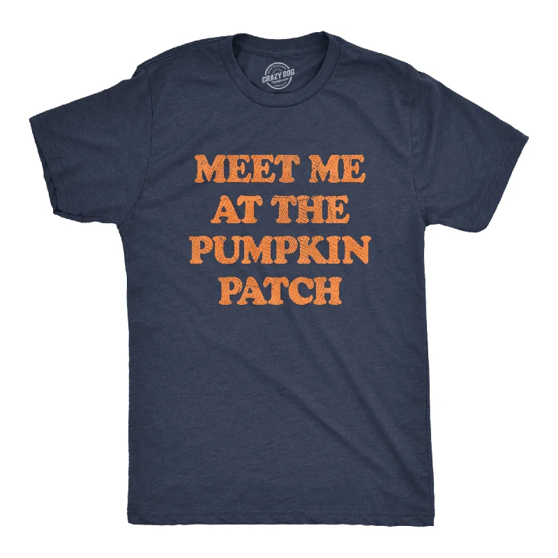 men's shirts for sporty yet polished look-Meet Me At The Pumpkin Patch Men's T Shirt