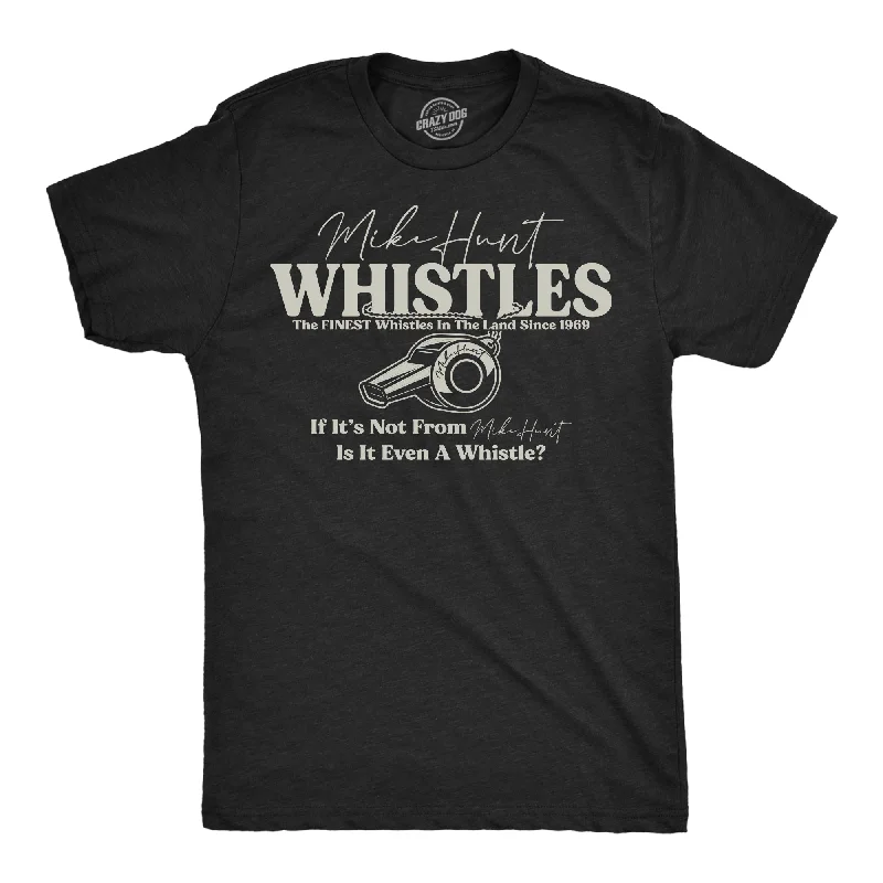 men's shirts with unique details for custom looks-Mike Hunt Whistles Men's T Shirt