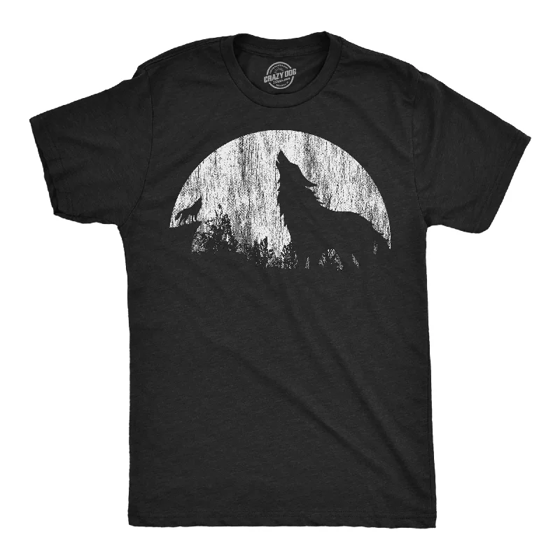 men's shirts for casual wear with elegant touches-Moon Wolves Men's T Shirt