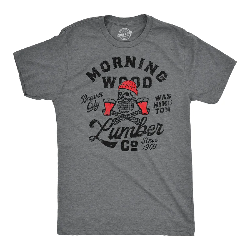 men's shirts with plaid patterns for casual style-Morning Wood Lumber Co Men's T Shirt