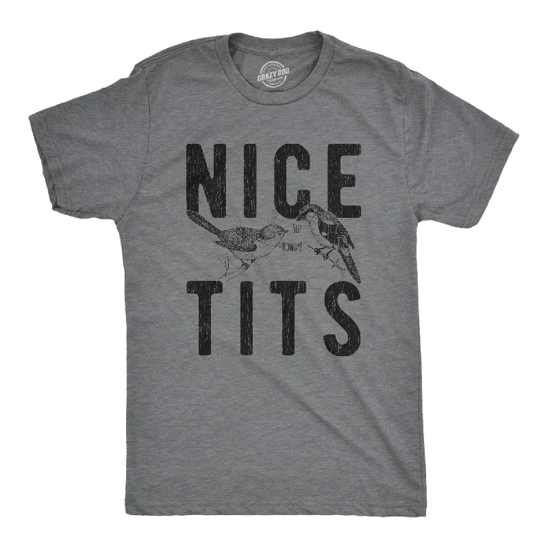 men's shirts for professional day-to-night wear-Nice Tits Men's T Shirt