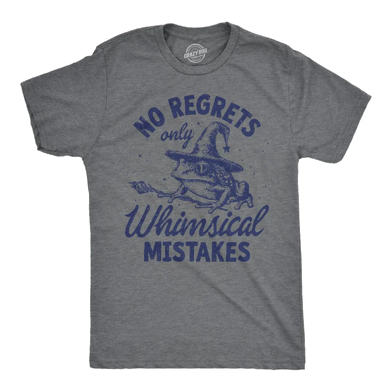 men's shirts with unique sleeve designs for added flair-No Regrets Only Whimsical Mistakes Men's T Shirt