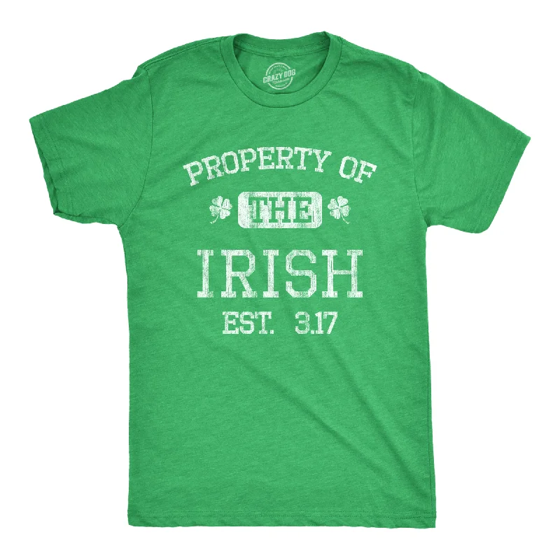 men's shirts for weekend trips and vacations-Property Of The Irish Men's T Shirt