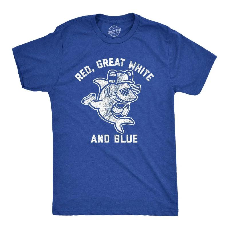 men's shirts for holiday season parties-Red, Great White, And Blue Men's T Shirt