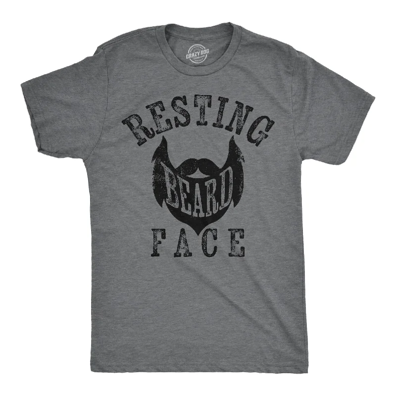 men's shirts with fitted shapes for style-Resting Beard Face Men's T Shirt