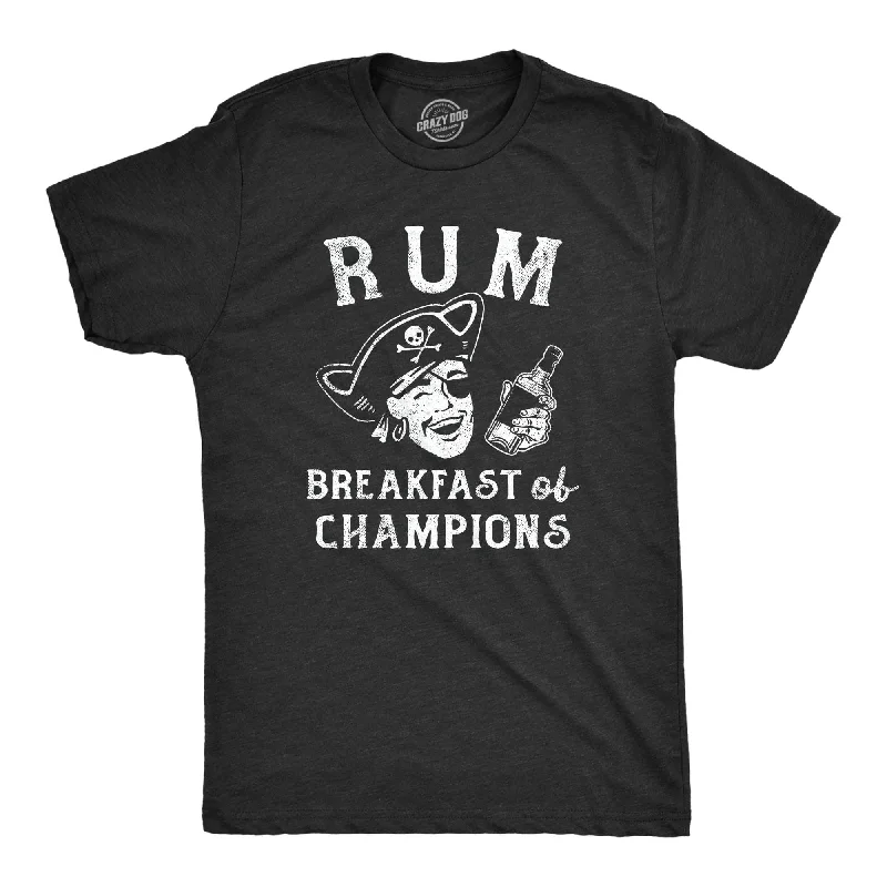 men's shirts for trendy office looks-Rum Breakfast Of Champions Men's T Shirt