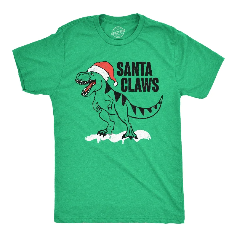 men's shirts with timeless plaid patterns-Santa Claws Men's T Shirt