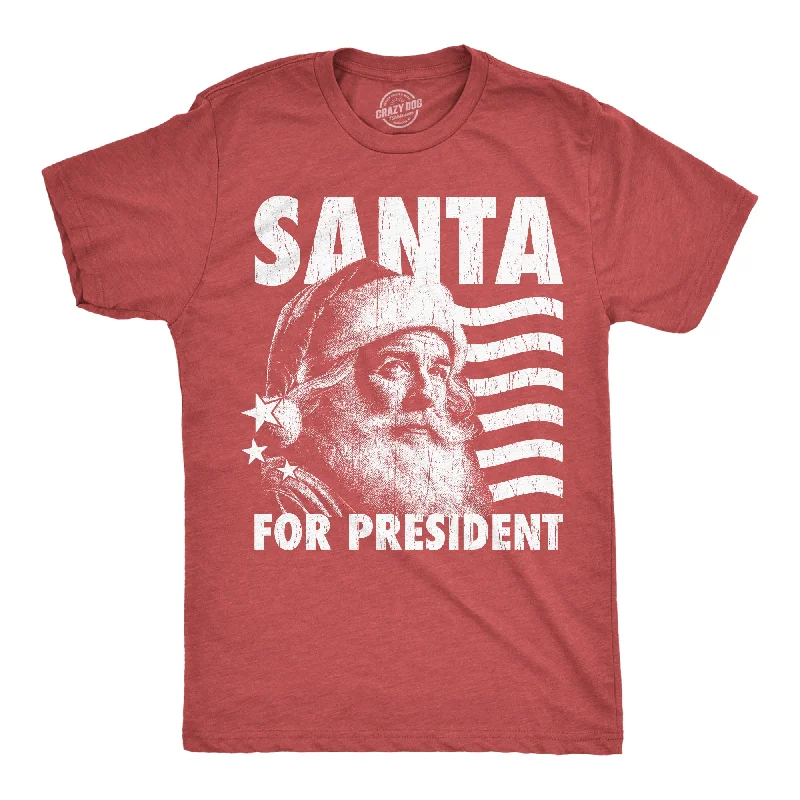 men's shirts with comfort-focused fabrics for daily wear-Santa For President Men's T Shirt