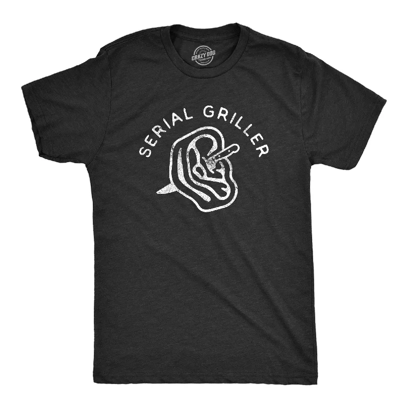 men's shirts for upscale office attire-Serial Griller Men's T Shirt