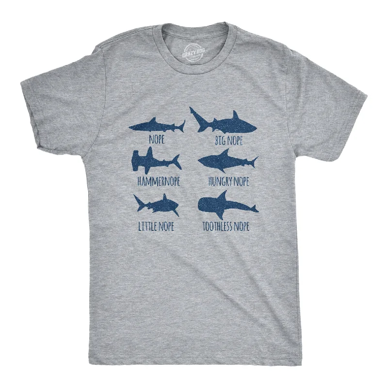 men's shirts with premium tailoring for comfort-Shark Nope Men's T Shirt