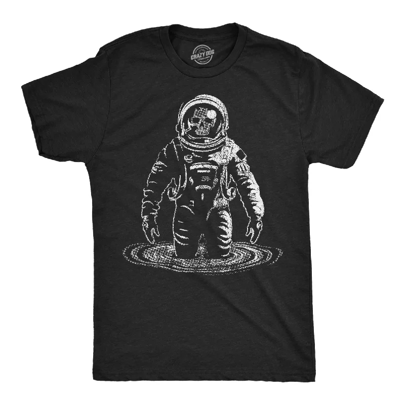 men's shirts with easy-care fabric for travel-Skeleton Black Hole Men's T Shirt