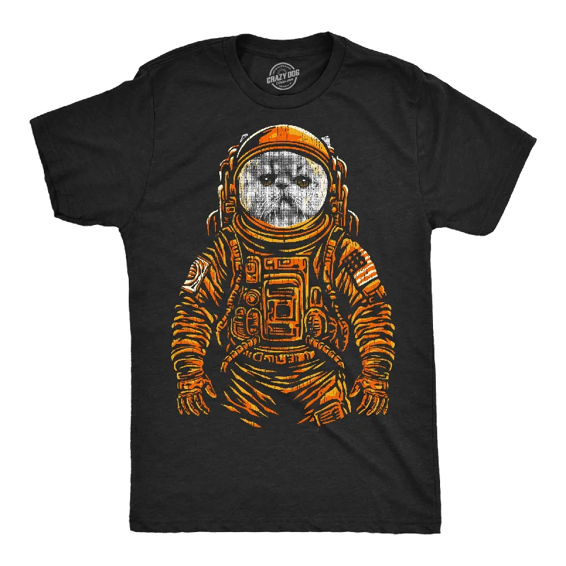 men's shirts with detailed trims and finishes-Space Kitty Men's T Shirt