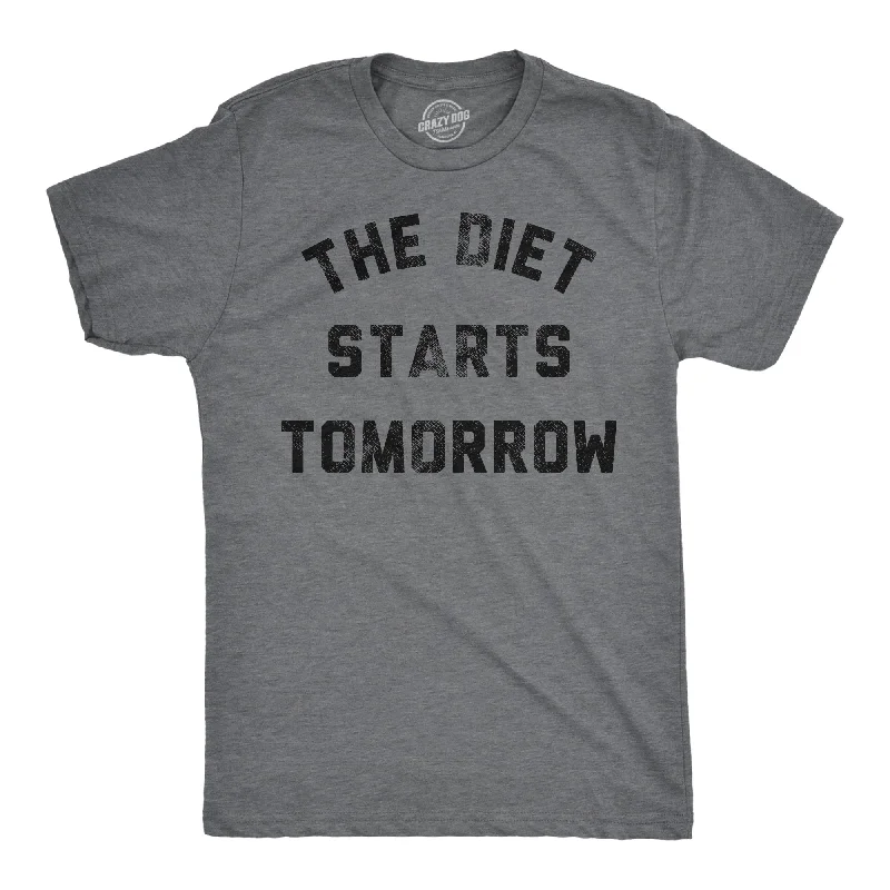 men's shirts for sporty and stylish casual wear-The Diet Starts Tomorrow Men's T Shirt